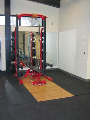 Fresno City College Half Rack and Bench by Power Lift