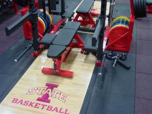 Iowa State Basketball Bench and Rack by Power Lift