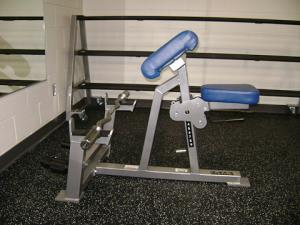 Kirkwood College Preacher Curl Bench by Power Lift