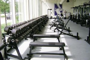 Northwestern University Benches and Dumbbells by Power Lift